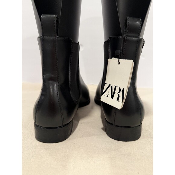 Zara Men Pointed Toe Chelsea Boots Black Faux Leather US 9 EUR 42 Ref: 2010/120 - Picture 7 of 11